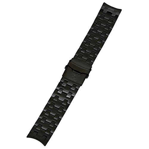 BOMBFROG Edelstahlarmband Schwarz 22 mm für BT25 Taucheruhr Armbanduhr von BOMBFROG