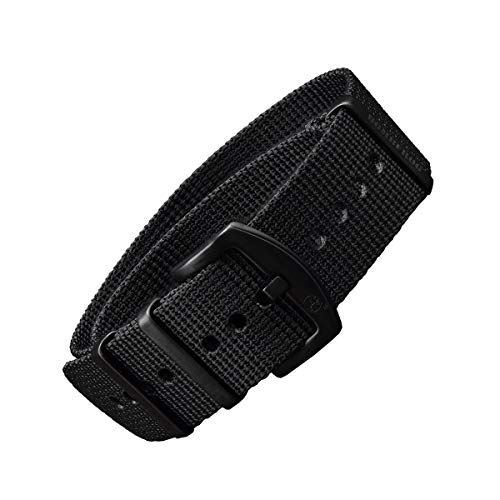 BOMBFROG NATO Strap Uhrenarmband 18 mm Nylon schwarz, Dornenschließe schwarz, Uhrenarmband Nato (18 mm, Schwarz - Dornenschließe schwarz) von BOMBFROG