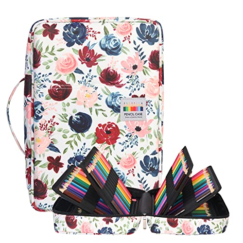 BOMKEE Federmäppchen Große, 304 Schlitze Etui Stifte Schule Federmappe Federtasche Maeppchen Mäppchen Große Kapazität Stifthalter Slot Organizer Tasche für Aquarellstifte, Marker, Gelstifte von BOMKEE