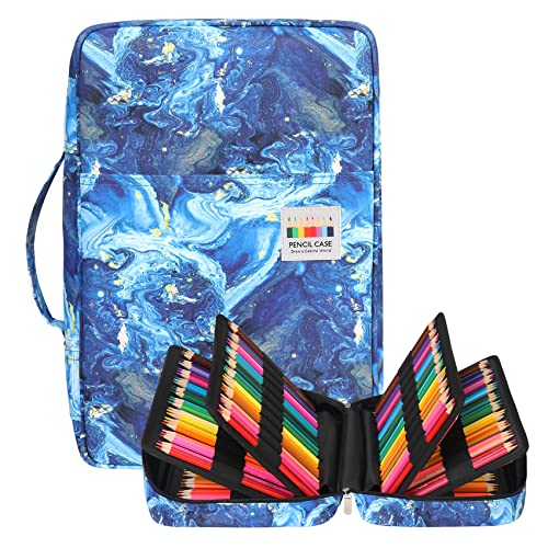 BOMKEE Federmäppchen Große, 304 Schlitze Etui Stifte Schule Federmappe Federtasche Maeppchen Mäppchen Große Kapazität Stifthalter Slot Organizer Tasche für Aquarellstifte, Marker, Gelstifte von BOMKEE