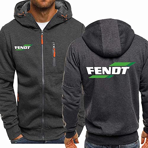 BOMMEL Herren Hoodie Sweatshirts Für FENDT Druck Reißverschluss Oberteile Kapuzenpulli Dünne Strickjacke Jacke Frühling Herbst Kapuzenpullover Kapuzenjacke Mäntel Tops Mit Taschen,B,XXL von BOMMEL