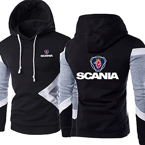 BOMMEL Herren Kapuzenpullover Hoodies Hoody Tops Für Scania Druck Langarm Kordelzug Sweatshirt Jacke Lässige Mantel Für Frühling Und Herbst Pullover Tops - Geschenk Für Teenager,A,5XL von BOMMEL