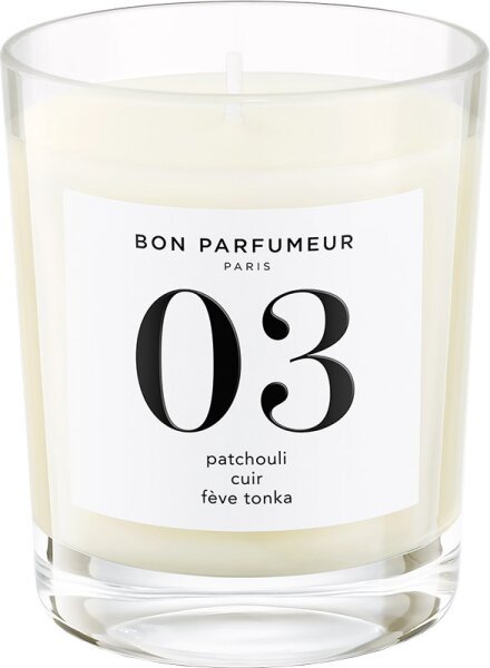 BON PARFUMEUR Candle 03 Patchouli, Leather, Tonka Bean Duftkerze 180 g von BON PARFUMEUR