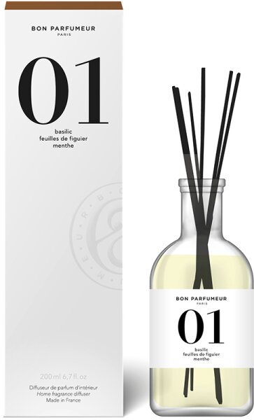 BON PARFUMEUR Diffuser 01 Basil, Fig, Leaf Mint Diffuser 200 ml BON PARFUMEUR Diffuser 01 Basil, Fig, Leaf Mint Diffuser 200 ml von BON PARFUMEUR