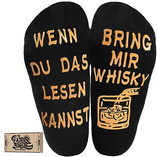 BONANGEL Bier Geschenke für Männer Wenn Du Das Lesen Kannst Socken Whisky Geschenk Bring Mir Lustige Socken Männertag Geschenke Geburtstag Socken Whiskey Bier Kaffee von BONANGEL