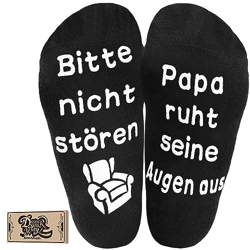 BONANGEL Geburtstag Socken Geschenkideen für Papa Dad Geschenk Herren Mann Lustige Neuheit Männer Vatertag Geschenk Deko Baumwolle Rutschfeste Söckchen 30 40 50 von BONANGEL