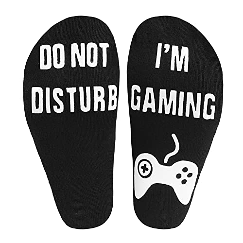 BONANGEL If You Can Read This Bring Me A Glass of Wine Coffee Beer Cotton Socks Men Women Socks for Birthday Housewarming Christmas New Year (1 Pair-WhiteGamer) von BONANGEL