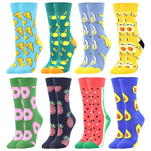 BONANGEL Damen Lustige Bunte Socken,Mädchensocken witzige Strümpfe, Fun Gemusterte Muster Socken, Verrückte Socken Modische Oddsocks Mehrfarbig Klassisch als Geschenk, Neuheit Sneaker von BONANGEL