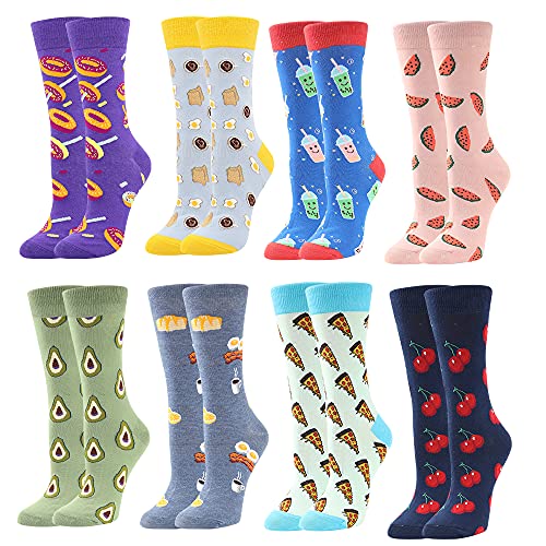 Damen Lustige Bunte Socken,Mädchensocken witzige Strümpfe, Fun Geburtstagsgeschenk Socken Verrückte Socken Modische Oddsocks Mehrfarbig Klassisch als Geschenke für Frauen Frau Mutter Mama Oma von BONANGEL