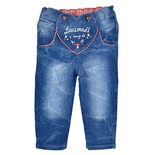 BONDI Baby-Hose Jeans Lausmadl Blue Denim Trachtenmode für Mädchen, Gr. 86 von Bondi