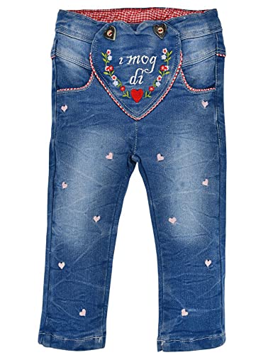 Bondi Baby Mädchen Trachten Jeans I mog di 86564 - Blau Gr. 104 von Bondi