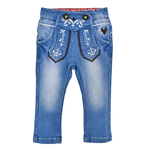 BONDI Babyhose Trachten-Jeans Blue Denim Trachtenmode für Jungen und Mädchen, Gr. 104 von Bondi