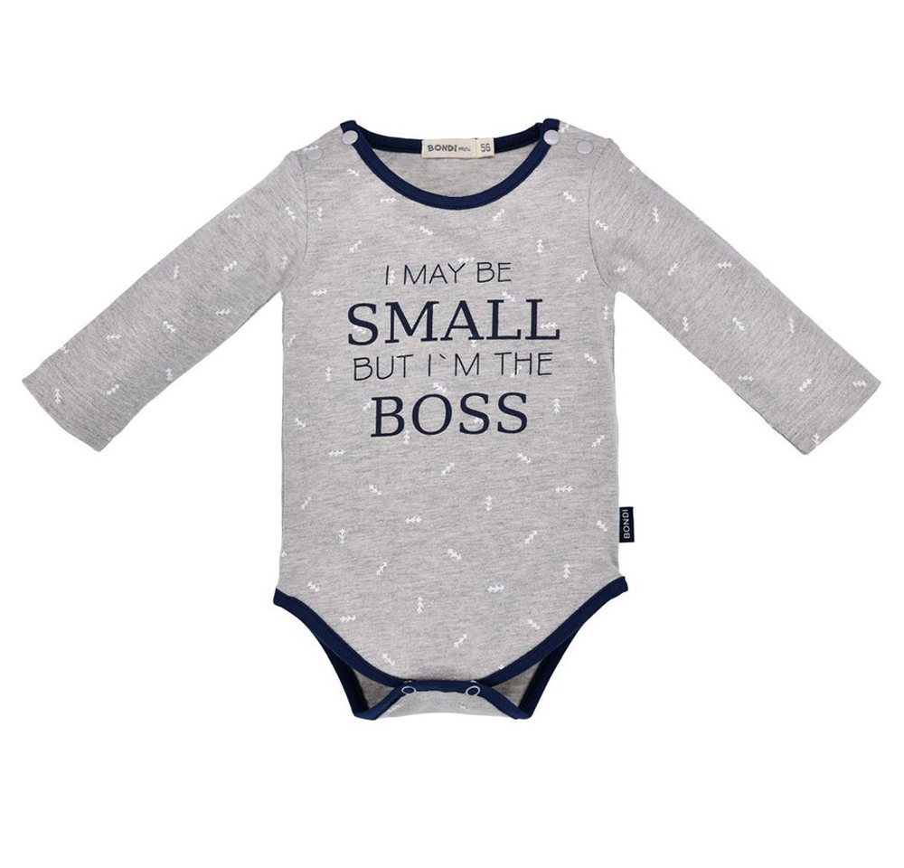 BONDI Body BONDI Baby Langarmbody 'Small Boss' 93682 - Grau/N von BONDI