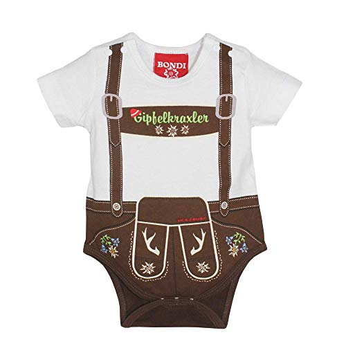 BONDI Body ´Hosenträger´, braun 92 Tracht Baby Jungs Artikel-Nr.90509 von Bondi