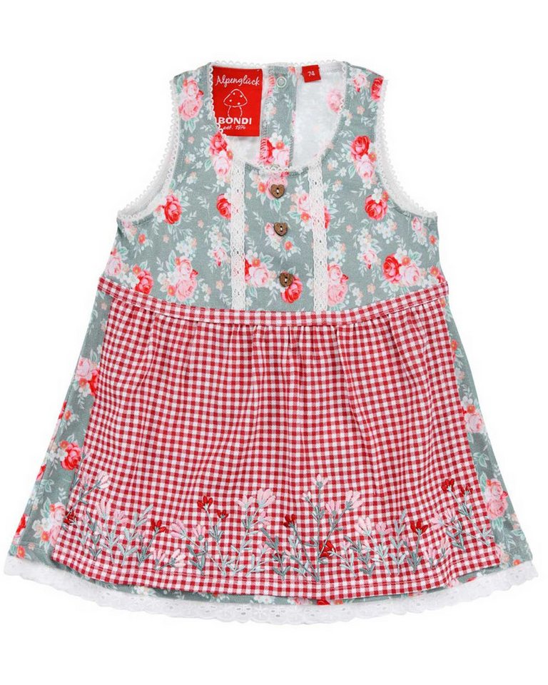 BONDI Dirndl Baby Mädchen Dirndl 'Blumenallover' 86846, Grün R von BONDI