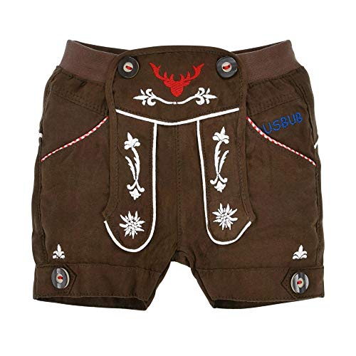 BONDI Jungen Kunstleder Short Lausbub für Jungen | 91385 - Braun Gr. 74 von Bondi