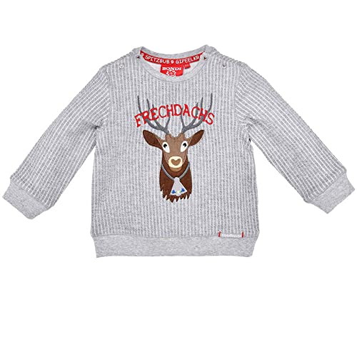 Bondi Jungen Sweatshirt Frechdachs 91524 - Grau | Pullover Gr. 104 von Bondi