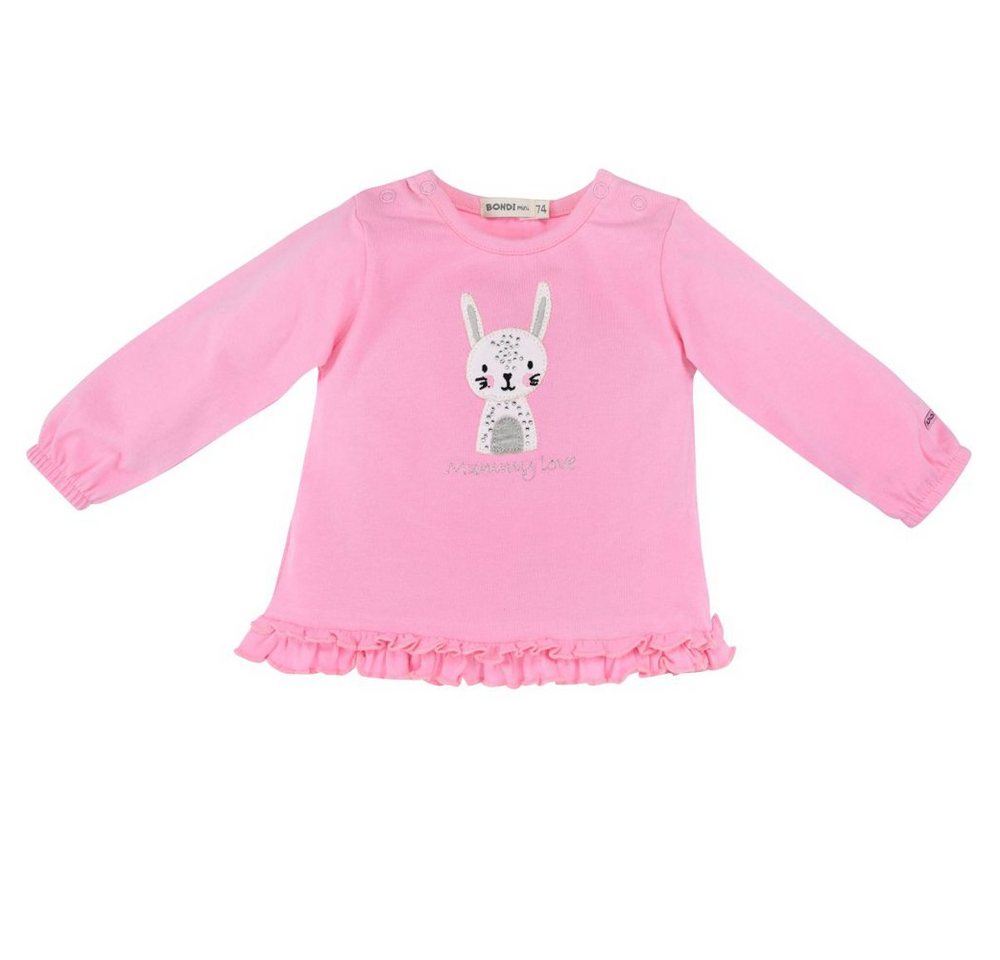 BONDI Langarmshirt Baby Newborn Shirt Pullover mit Rüschen Mommy love" 93631, Rosa" von BONDI