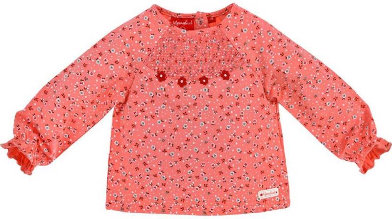 BONDI Langarmshirt Mädchen Langarm Shirt Alpenglück" mit Streublümchen 86354 - Melba Rosa - Baby Kinder Bekleidung" von BONDI