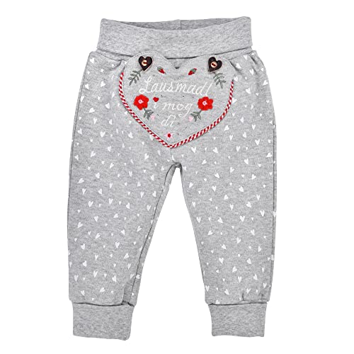 BONDI Laufhose ´I mog di´, Grey-Melange 68 Tracht Baby Mädchen Artikel-Nr.86766 von Bondi