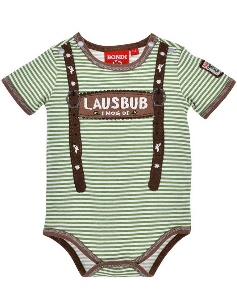 BONDI Strampler BONDI Baby Kurzarm Body 'Lausbub' 91636, Grün ges von BONDI