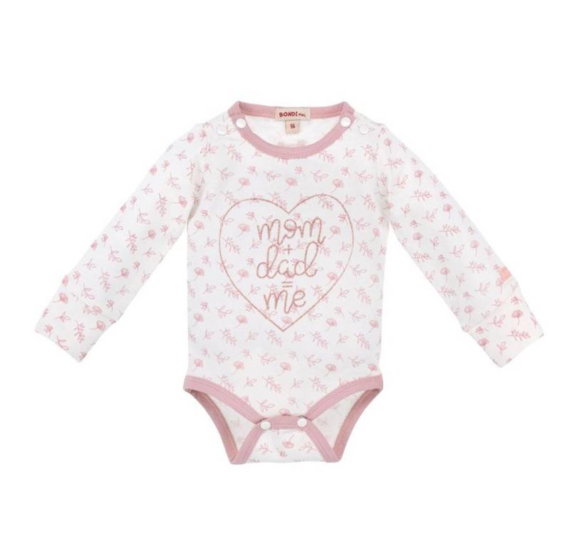 BONDI Strampler BONDI Baby Langarm Body 'Mom+Dad' 93733, Offwhite von BONDI