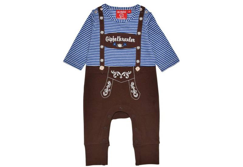 BONDI Strampler BONDI Baby Strampler 'Gipfelkraxler' 91837, Strip von BONDI