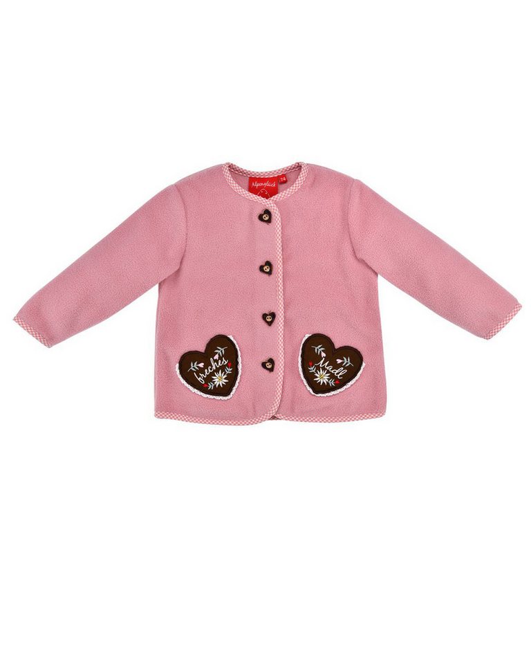 BONDI Strickjacke Baby Mädchen Fleecejacke 'Freches Madl' 86851, Ol von BONDI