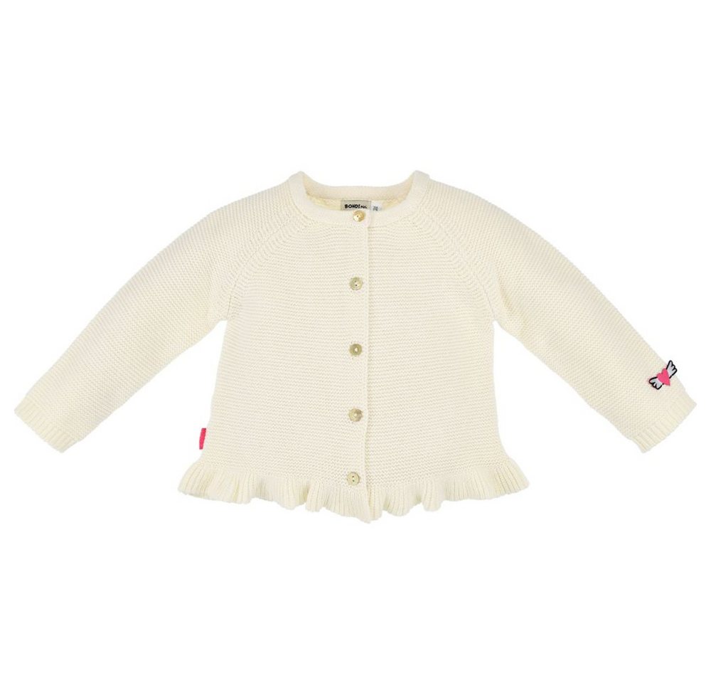 BONDI Strickjacke Baby Mädchen Jacke Princess" mit Rüschen 86524, Creme Weiß - 100% Baumwolle" von BONDI
