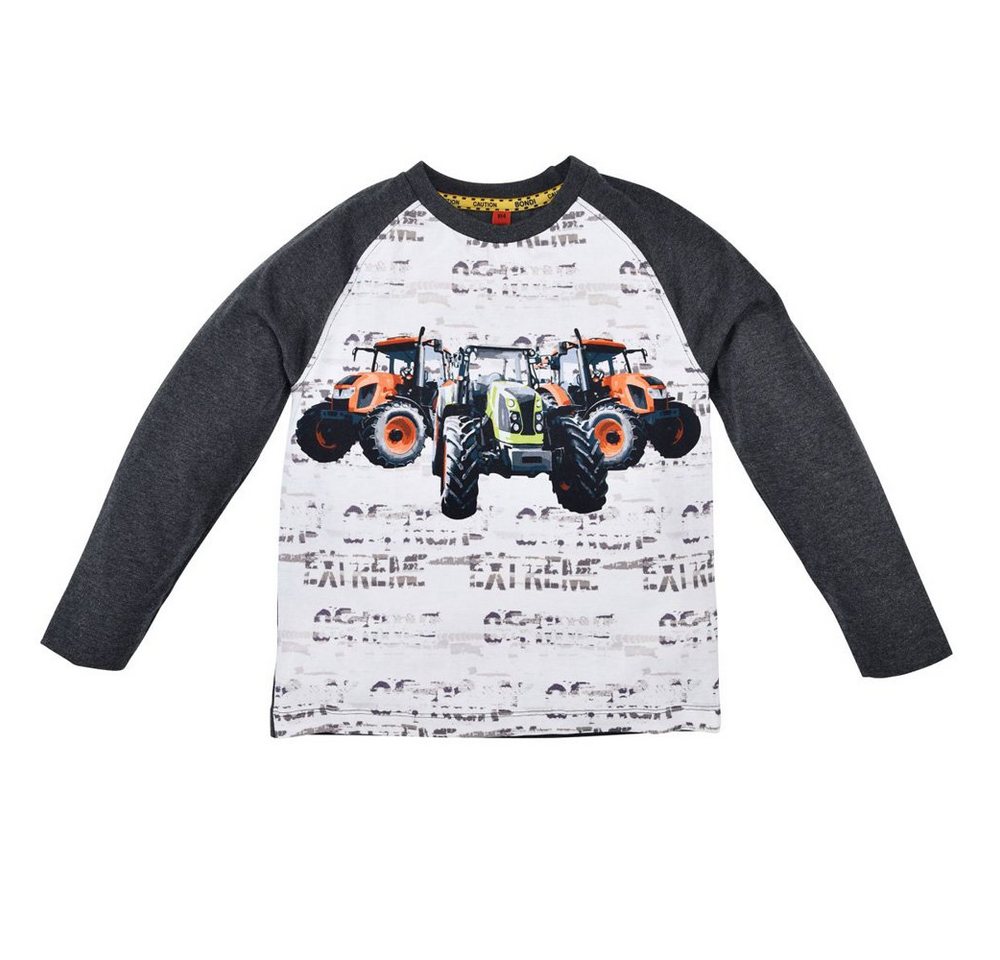 BONDI T-Shirt Jungen Langarmshirt 'Big Wheels' 33164, Anthrazit von BONDI