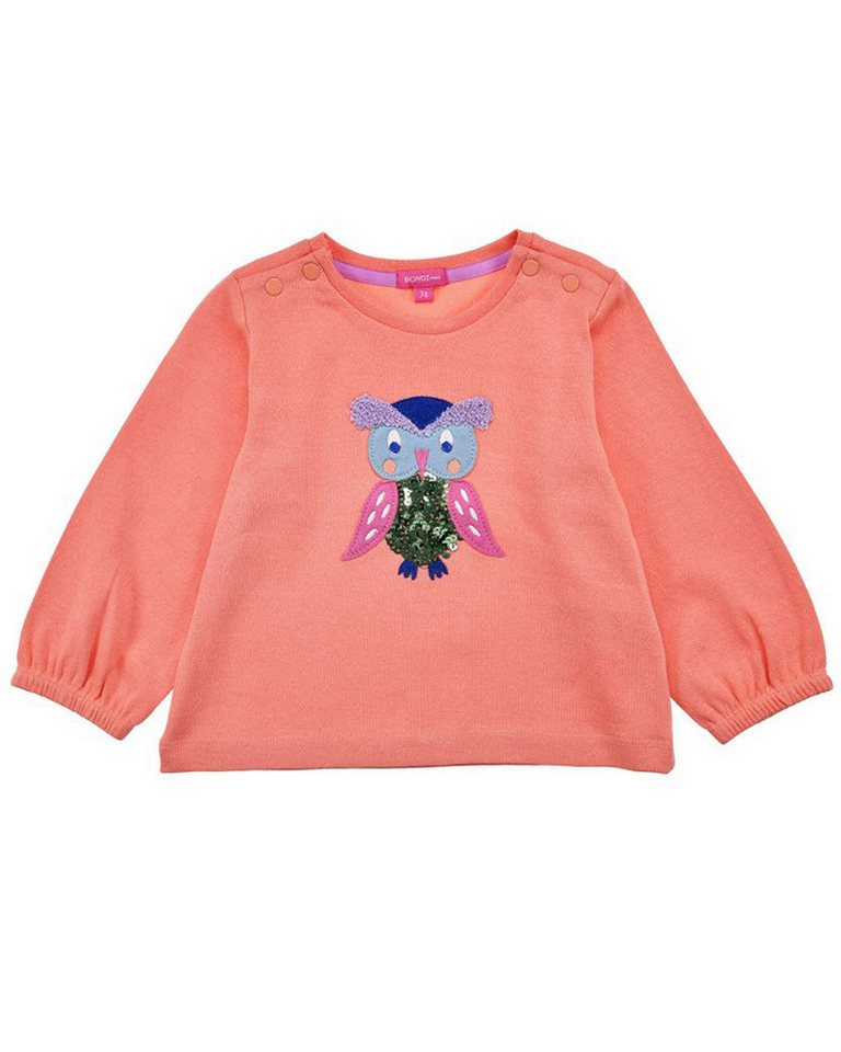 BONDI T-Shirt Baby Mädchen Langarmshirt 'Eule' 86968, Apricot von BONDI