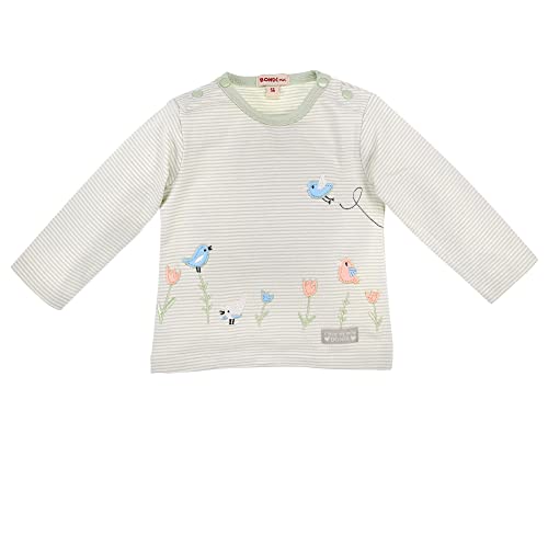 BONDI T-Shirt Langarm Geringelt ´Little Bird´, Stripe Mint/Offwhite 74 Little Bird Artikel-Nr.93842 von BONDI