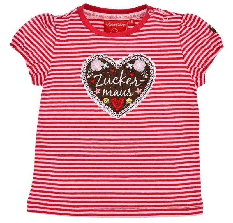 BONDI T-Shirt Baby Mädchen T-Shirt 'Zuckermaus' 86750, Rot Weiß von BONDI