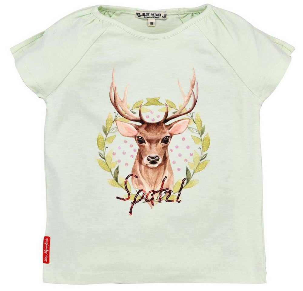 BONDI T-Shirt Mädchen T-Shirt 'Spatzl' mit Hirschprint 26091, M von BONDI