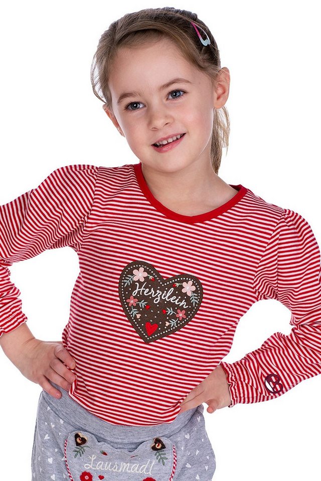 BONDI Trachtenkleid Trachtenshirt Baby/Kleinkind - HERZILEIN - rot/weiß von BONDI