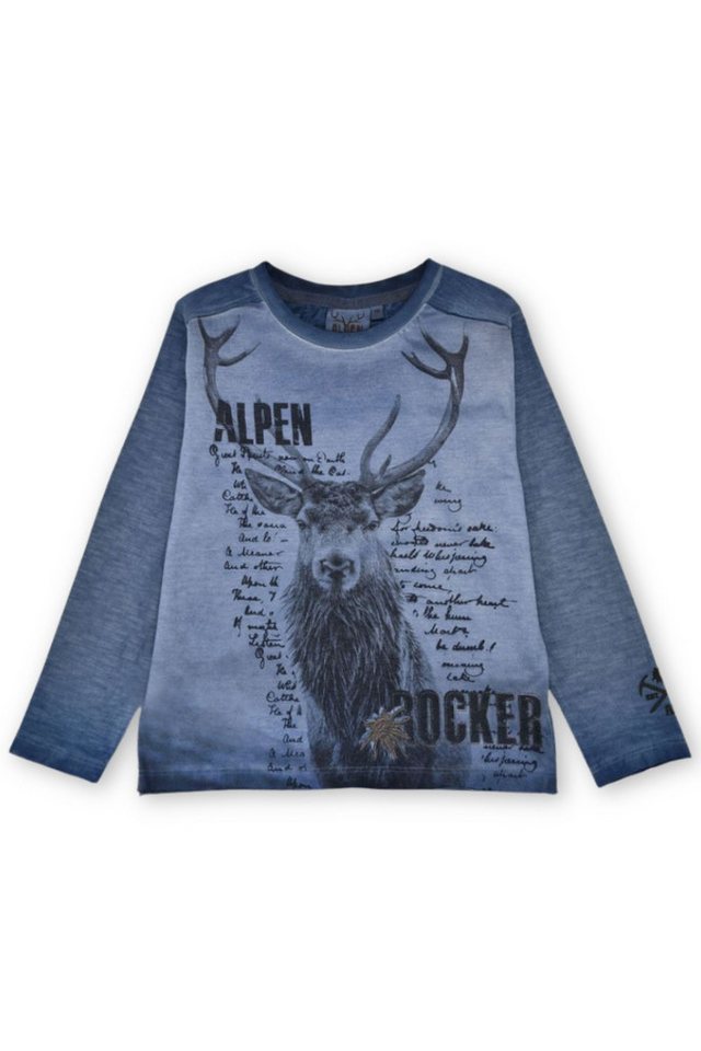 BONDI Trachtenhemd Longsleeve Kind - HIRSCH - denim BONDI Trachtenhemd Longsleeve Kind - HIRSCH - denim von BONDI