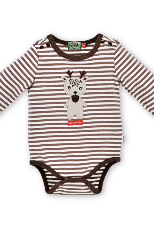 BONDI Trachtenkleid Baby Body - BERGLIEBE - braun/weiß geringelt von BONDI