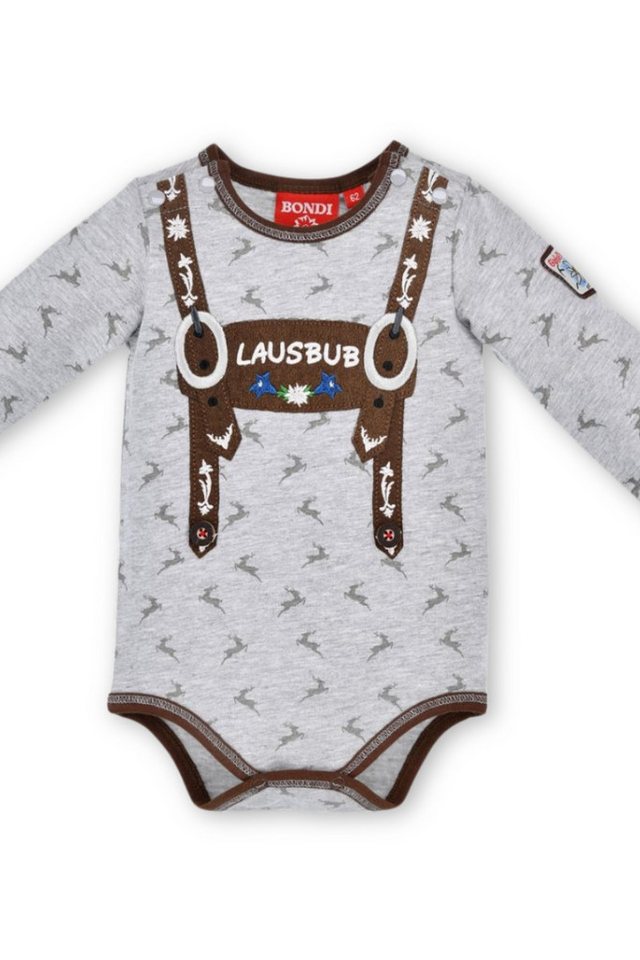 BONDI Trachtenkleid Baby Body - LAUSBUB LA - hellgrau/braun von BONDI