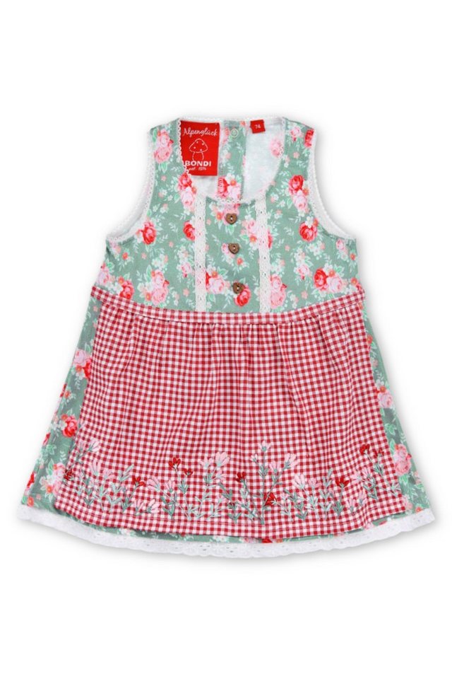 BONDI Trachtenkleid Dirndlkleid Baby/Kleinkind - SOMMERBLUMEN - salbei/rot von BONDI