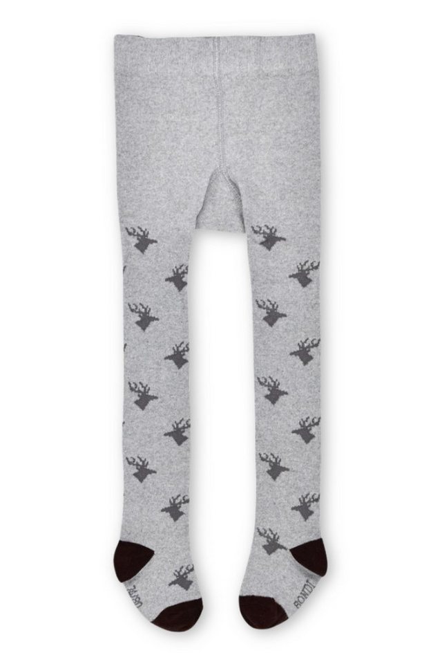 BONDI Trachtensocken Strumpfhose Baby/Kleinkind - HIRSCHE - grau melange von BONDI
