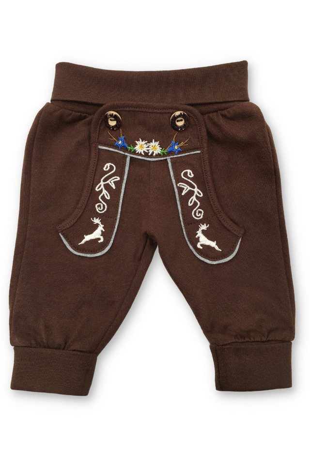 BONDI Trachtenkleid Trachtenhose Baby/Kleinkind - BLUMEN/HIRSCHE - braun von BONDI