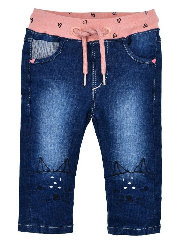 BONDI Trachtenlederhose BONDI Baby Mädchen Jeans 'Katze' 86656, Blue deni von BONDI