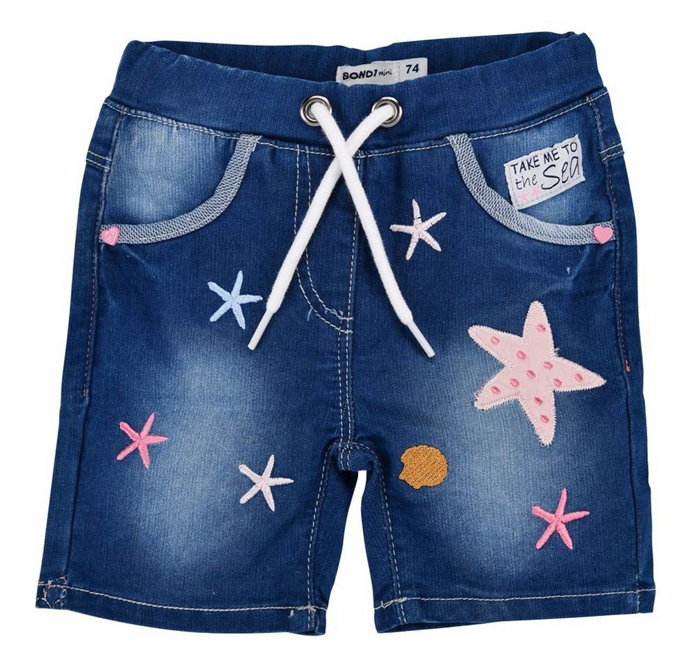 BONDI Trachtenlederhose BONDI Baby Mädchen Jeansshort Bermuda 'Marine Life von BONDI