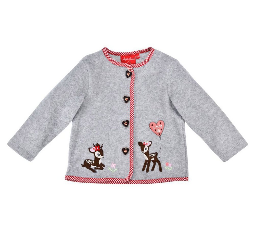 BONDI Strickjacke BONDI Baby Mädchen Fleecejacke 'Bambi' 86762, Hel von BONDI