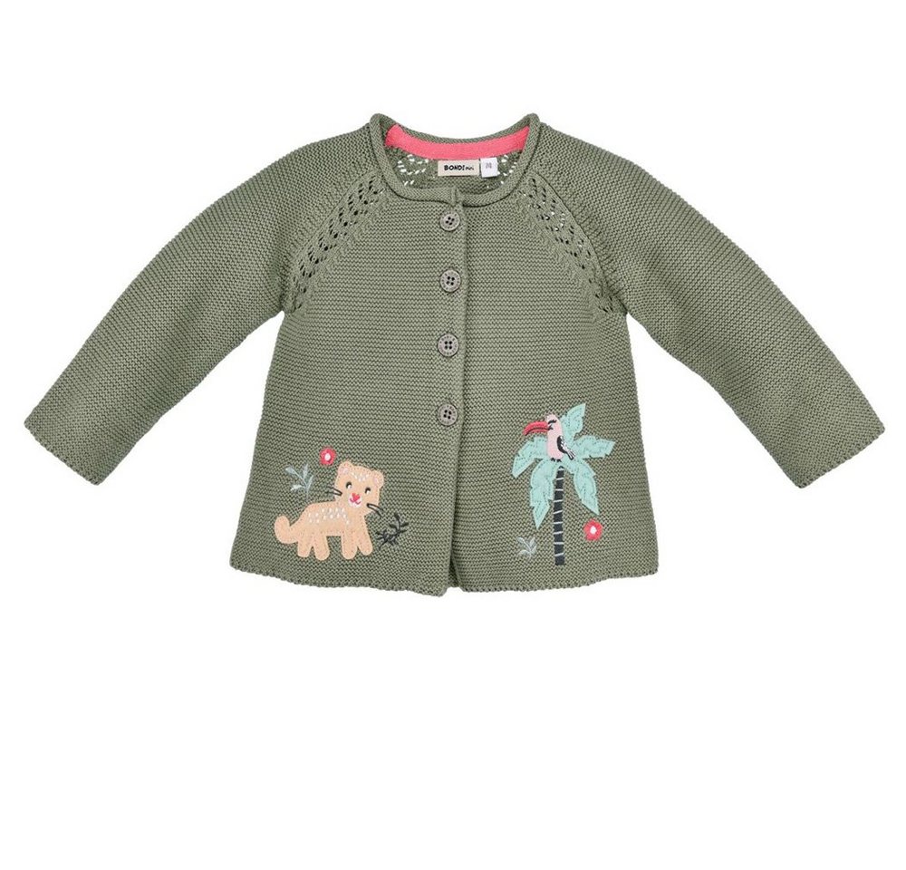 BONDI Strickjacke Baby Mädchen Strickjacke 'Jungle' 86604, Olivgrün von BONDI