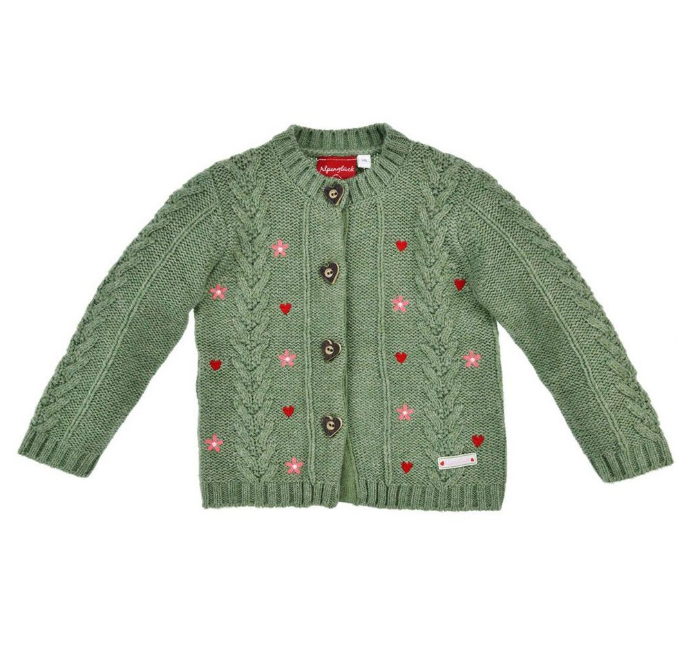 BONDI Strickjacke BONDI Mädchen Strickjacke 'Alpenglück' mit Blumen von BONDI