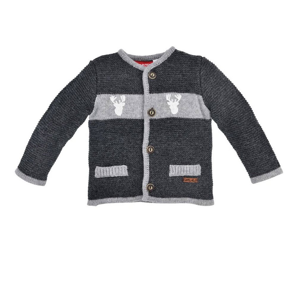 BONDI Trachtenweste BONDI Jungen Strickjacke 'Lausbub' 91583, Anthraz von BONDI