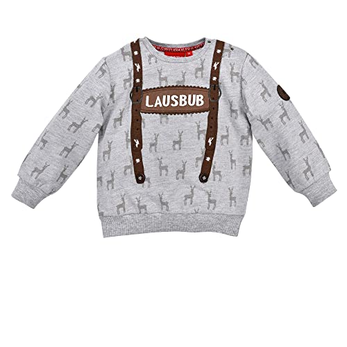 Sweatshirt Lausbub Baby- & Kinder-Sweatshirt Langarm Grey-Melange, Gr. 116 von Bondi