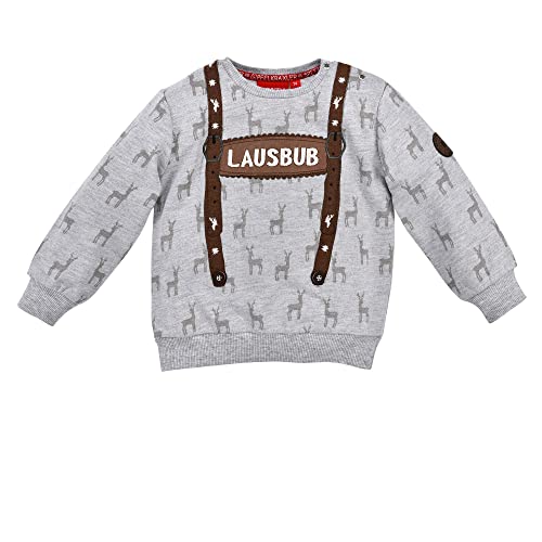 Sweatshirt Lausbub Baby- & Kinder-Sweatshirt Langarm Grey-Melange, Gr. 80 von BONDI