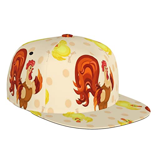 BONDIJ Chicken Chick Snapback Hat Hip Hop Flache Baseballkappe Verstellbares Visier Cap für Unisex Erwachsene Schwarz Schwarz Einheitsgröße, Schwarz, EinheitsgröÃŸe von BONDIJ